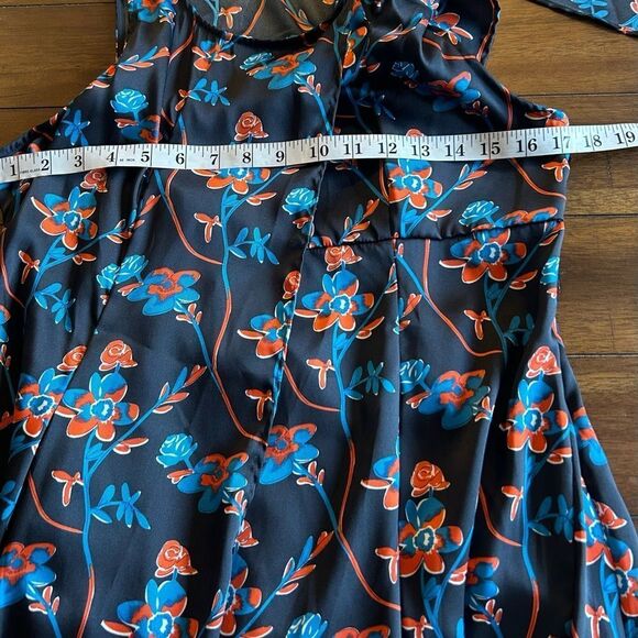 Thakoon Collective Black Sleeveless Floral Print Midi Shift Dress - Picture 7 of 12